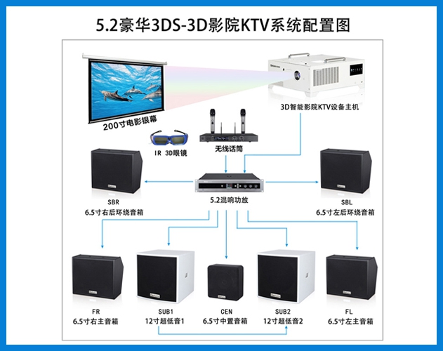 公海彩船-5.2豪华3DS-3D智能影院KTV系统配置图